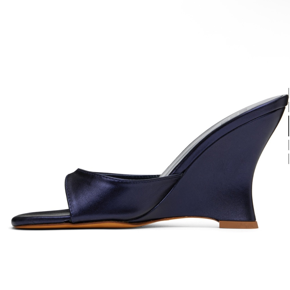 MARYAM NASSIR ZADEH Navy Lido Wedge Heeled Sandals Size 6 NIB - Picture 3 of 5